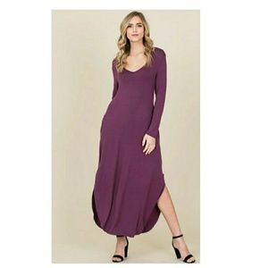 NEW Knit Solid Maxi Dress